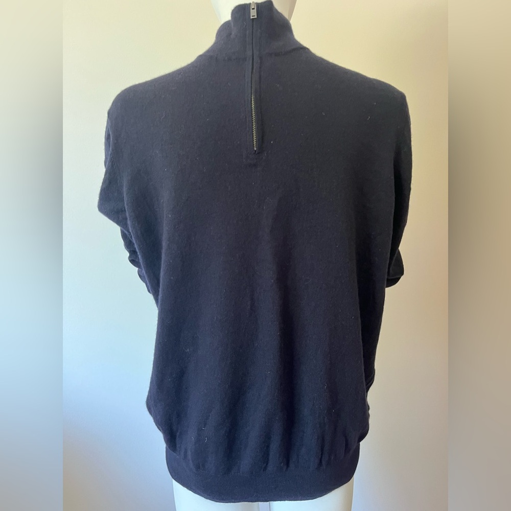 Christian Lacroix 1/4 Zip Sweater 100% Merino Wool Mens XL Long Sleeve